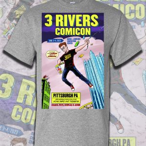 3 Rivers Comicon 2023 Convention Shirt XL Grey